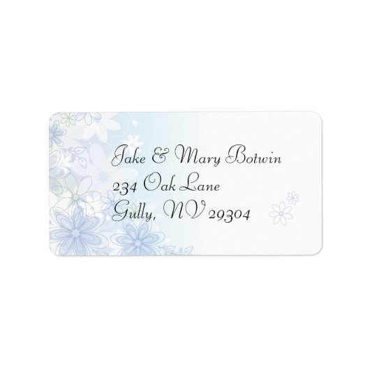 illustratieve bloemen etiket (Voorkant)