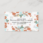 Illustratieve bloemen visitekaartje (Achterkant)