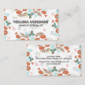 Illustratieve bloemen visitekaartje (Voorkant / Achterkant)