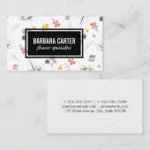 Illustratieve bloemen visitekaartje (Voorkant / Achterkant)