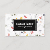 Illustratieve bloemen visitekaartje (Voorkant)