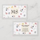 Illustratieve bloemen visitekaartje (Voorkant / Achterkant)