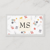 Illustratieve bloemen visitekaartje (Voorkant)