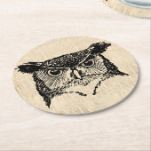 Illustratieve boomkunst ronde kartonnen onderzetter (Gebogen)