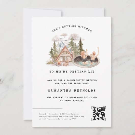 Illustratieve campagne | Bachelorette Weekend Kaart (Voorkant)