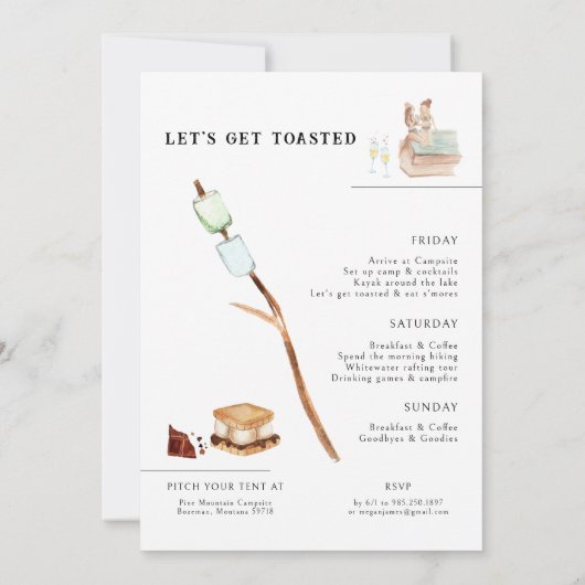 Illustratieve campagne | Bachelorette Weekend Kaart (Achterkant)