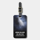 Illustratieve close-up van de komeettempel. bagagelabel (Voorkant verticaal)