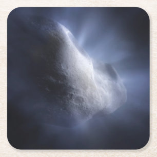 Illustratieve close-up van de komeettempel. kartonnen onderzetters