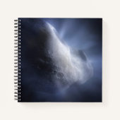 Illustratieve close-up van de komeettempel. notitieboek (Voorkant)