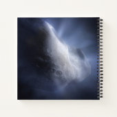 Illustratieve close-up van de komeettempel. notitieboek (Achterkant)