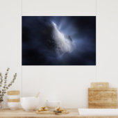 Illustratieve close-up van de komeettempel. poster (Keuken)