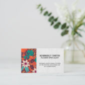 Illustratieve decoratieve bloemen visitekaartje (Staand voorkant)
