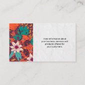 Illustratieve decoratieve bloemen visitekaartje (Achterkant)
