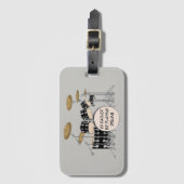 Illustratieve drumset bagagelabel (Voorkant (verticaal))