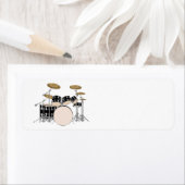 Illustratieve drumset etiket (Insitu)