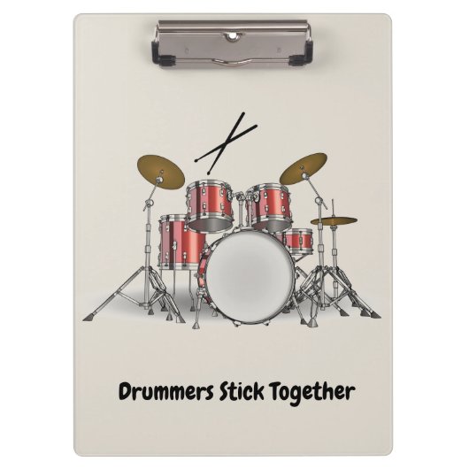 Illustratieve drumset klembord (Voorkant)