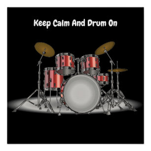 Illustratieve drumset perfect poster