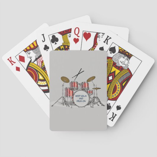 Illustratieve drumset pokerkaarten (Achterkant)