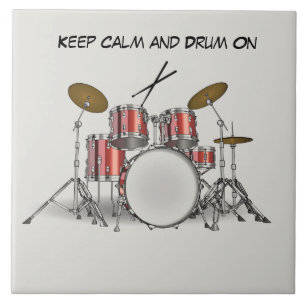 Illustratieve drumset tegeltje
