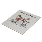 Illustratieve drumset tegeltje (Zijkant)