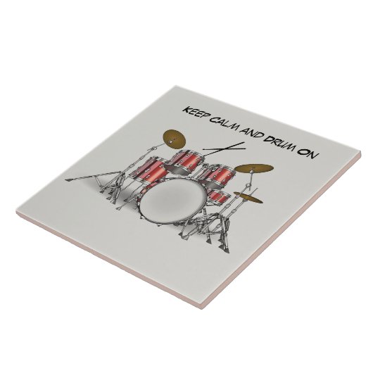 Illustratieve drumset tegeltje (Zijkant)