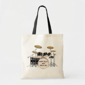 Illustratieve drumset tote bag (Voorkant)