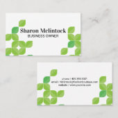 Illustratieve groene bladeren visitekaartje (Voorkant / Achterkant)