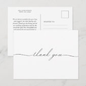 Illustratieve handgetekende bloem bedankt briefkaa uitnodiging briefkaart (Voorkant / Achterkant)