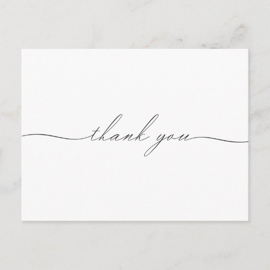 Illustratieve handgetekende bloem bedankt briefkaa uitnodiging briefkaart (Voorkant)