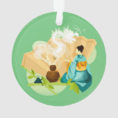 Illustratieve Japanse Tea-ceremonie, Dragon Ornament (achterkant)