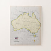 Illustratieve kaart van Australië Legpuzzel (Verticaal)
