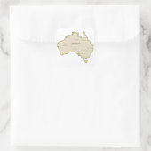 Illustratieve kaart van Australië Vierkante Sticker (Tas)