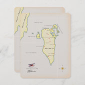 Illustratieve kaart van Bahrein (Voorkant / Achterkant)