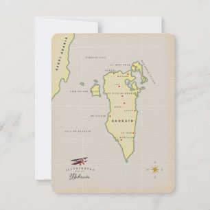 Illustratieve kaart van Bahrein