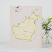 Illustratieve kaart van Borneo (Staand voorkant)