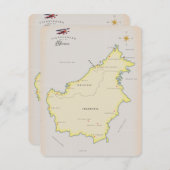 Illustratieve kaart van Borneo (Voorkant / Achterkant)
