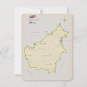 Illustratieve kaart van Borneo (Voorkant)