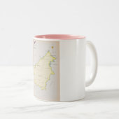 Illustratieve kaart van Borneo Tweekleurige Koffiemok (Voorkant rechts)