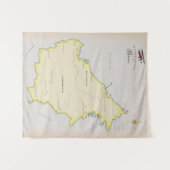Illustratieve kaart van Borneo Wandkleed (Voorkant (horizontaal))