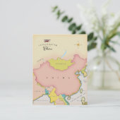 Illustratieve kaart van china (Staand voorkant)