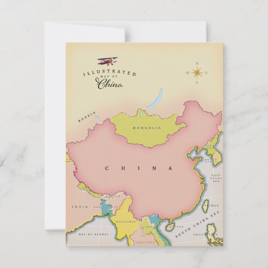 Illustratieve kaart van china (Achterkant)