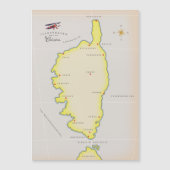 Illustratieve kaart van Corsica (Voorkant)