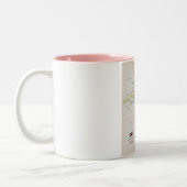 Illustratieve kaart van Cuba Tweekleurige Koffiemok (Links)