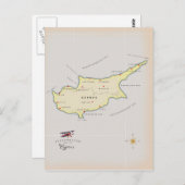 Illustratieve kaart van Cyprus. (Voorkant / Achterkant)