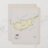 Illustratieve kaart van Cyprus. (Voorkant / Achterkant)