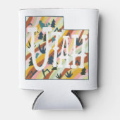 Illustratieve kaart van de staat Utah Blikjeskoeler (Voorkant)