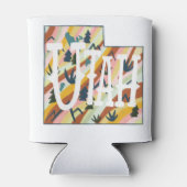 Illustratieve kaart van de staat Utah Blikjeskoeler (Achterkant)