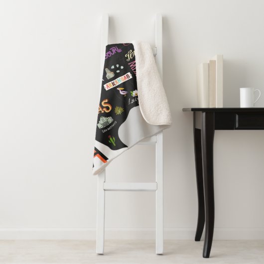 Illustratieve kaart van de Verenigde Staten. Poste Sherpa Deken (In situ)