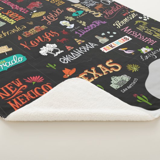 Illustratieve kaart van de Verenigde Staten. Poste Sherpa Deken (3/4)