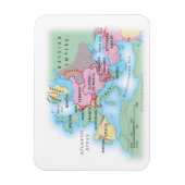 Illustratieve kaart van Europa Magneet (Verticaal)